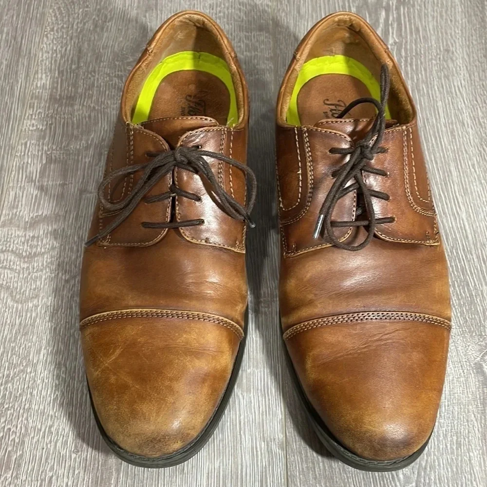 Florsheim Finance Cap Toe Oxfords Cognac 10D